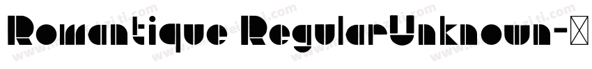 Romantique RegularUnknown字体转换